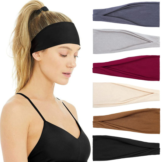 Huachi Non Slip Headbands for Fashion Workout Yoga Sports Exercise Sweatbands Summer Accessories Elastic Bands